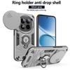 Hybrid Armor Shockproof Case For Xiaomi Redmi Note 15 Pro 4G 14Pro Plus 5G Sliding Window Metal Ring Holder Phone Cover Fundas