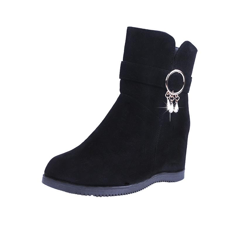 Bottes Martin Polyvalentes Automne/Hiver 2025 pour Femmes: Plat, Rehaussant, Doublé de velours, Court, Chaud