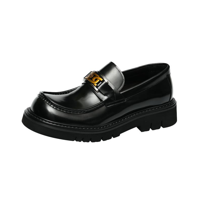 Brown Loafers Mens Party and Business Loafers Thick Soled Men Dress Platform Shoes Comfortable Slip-On Fashion New Casual Shoes