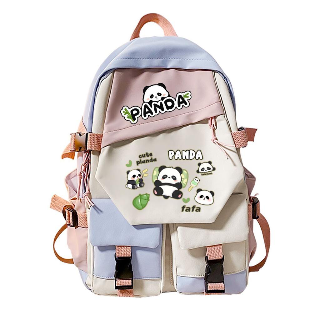 Panda Huahua Peripheral Printing Children'S Light Backpack Student School Bag Middle And High School Large Capacity