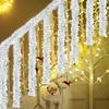 Colorful Strips Christmas Glitter Garland DIY Xmas Tree Decoration Ribbon  for Home Decoration