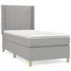 Maison Exclusive - Sommier à lattes de lit avec matelas Gris clair 90x200 cm Tissu