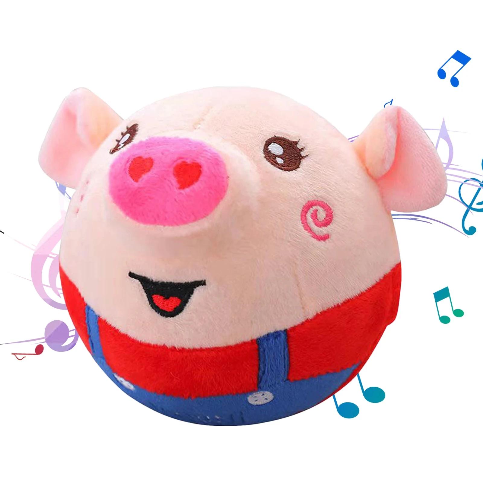 

Electronic Moving Pet Plush Toy For Dog Cat Jump Balls USB Rechargeable Automatic Toys Playing Interactive Plush Toy For Dog красный