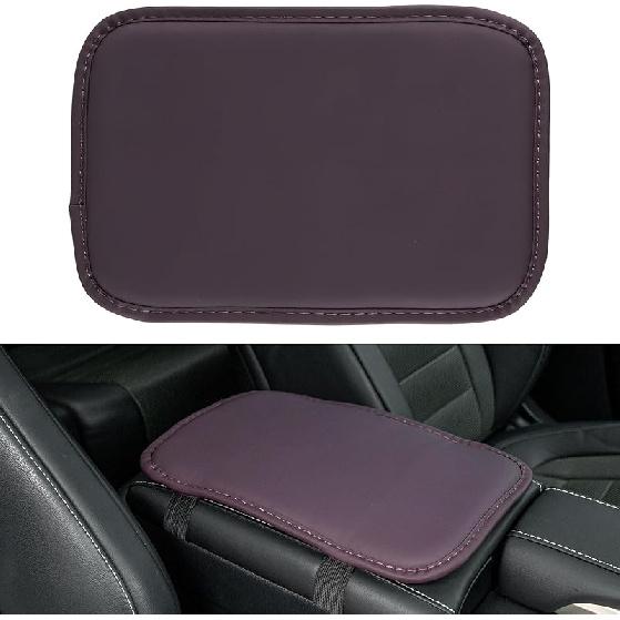 Amiss Car Center Console Pad, Universal Waterproof Car Armrest Seat Box Cover, Car Interior Accessories, Carbon Fiber PU Leather Auto Armrest Cover