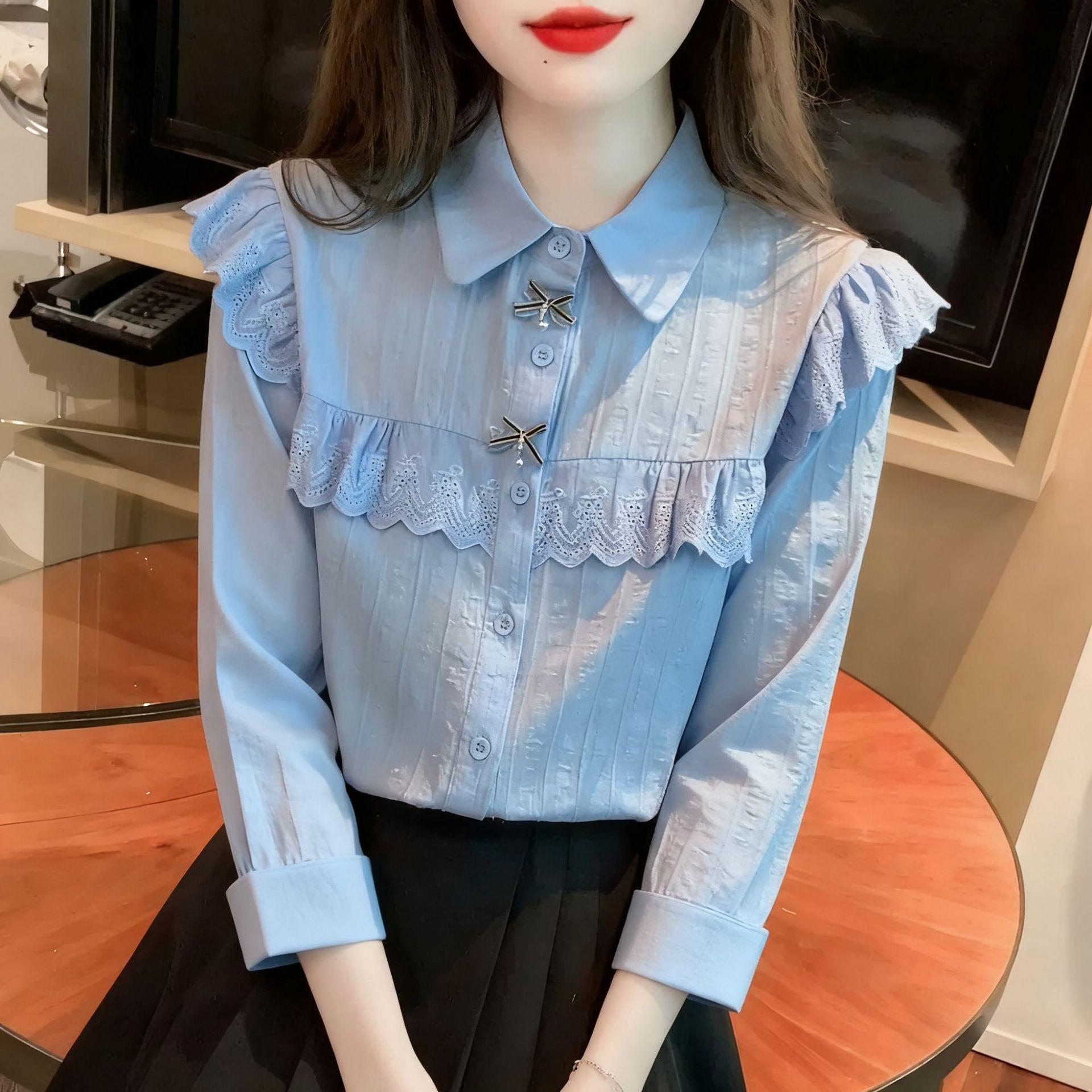 Autumn/Winter 2026 Women s Pure Cotton Long Sleeve Shirt with Velvet Lining Large