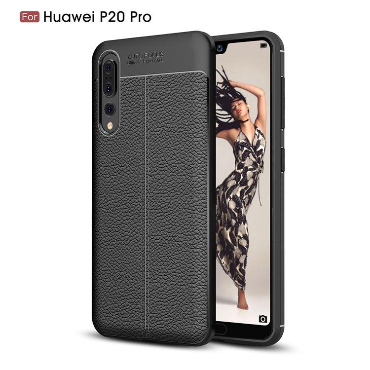 Huawei Mate 20/Honor 60 Pro Lychee Leather Texture TPU Protective Case Huawei Nova 7 SE/P40 Lite 5G чёрный