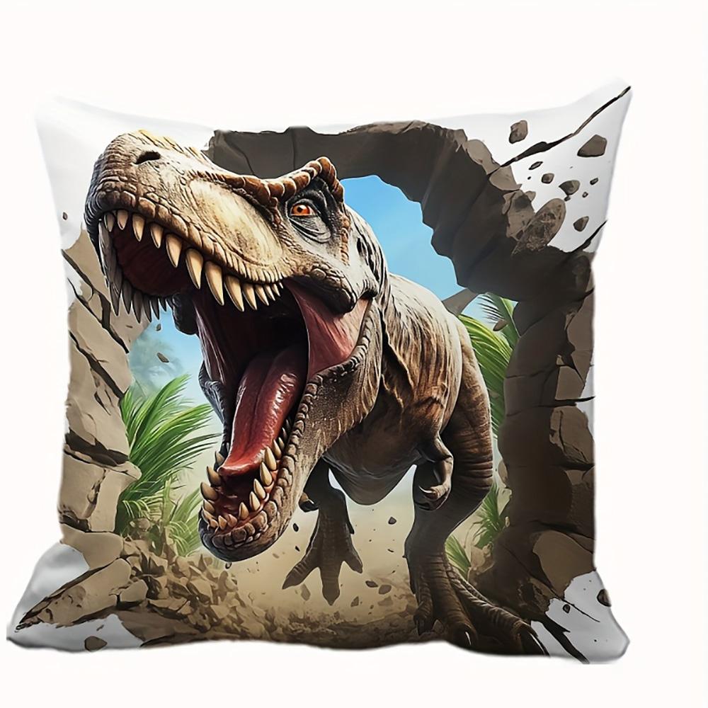 

1/4pcs Dinosaur-Printed Pillowcases for Vivid Bedroom Decor Sofa cushion cover home bedroom room decoration 45x45cm