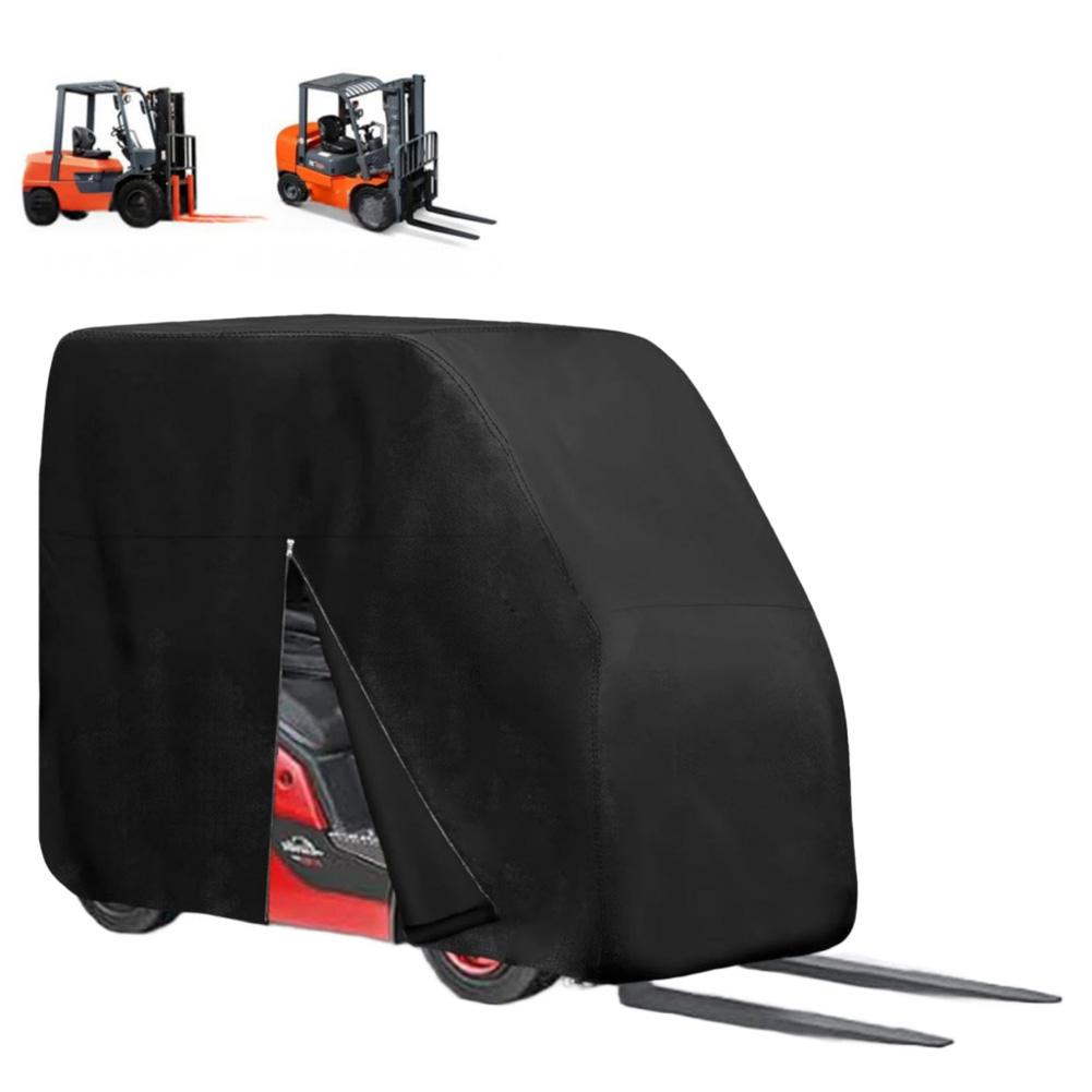 Waterproof Dust Resistant Forklift Cover Compatible with Standard Size Forklifts Using 210D Oxford Fabric for All Weather Use