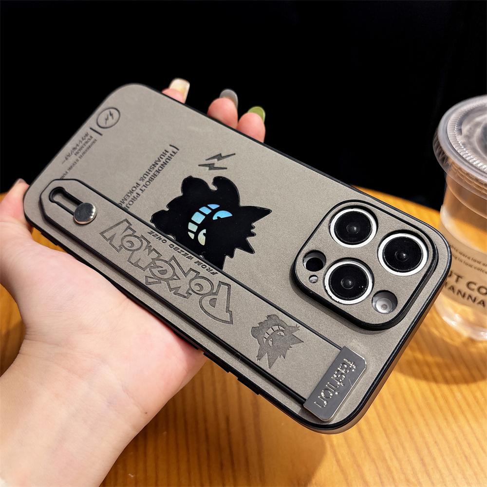 Kreslený kožený obal na telefon Gengar s poutkem na zápěstí Pro Apple iPhone 16 15 14 Plus 13 12 Pro Max 11 16ProMax 15plus