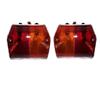 Pair of Rear Tail Light Assembly & Flasher Lamps for Ebro Tractor | Universal 3-Function Tail Light Set Brake, Tail & Indicator