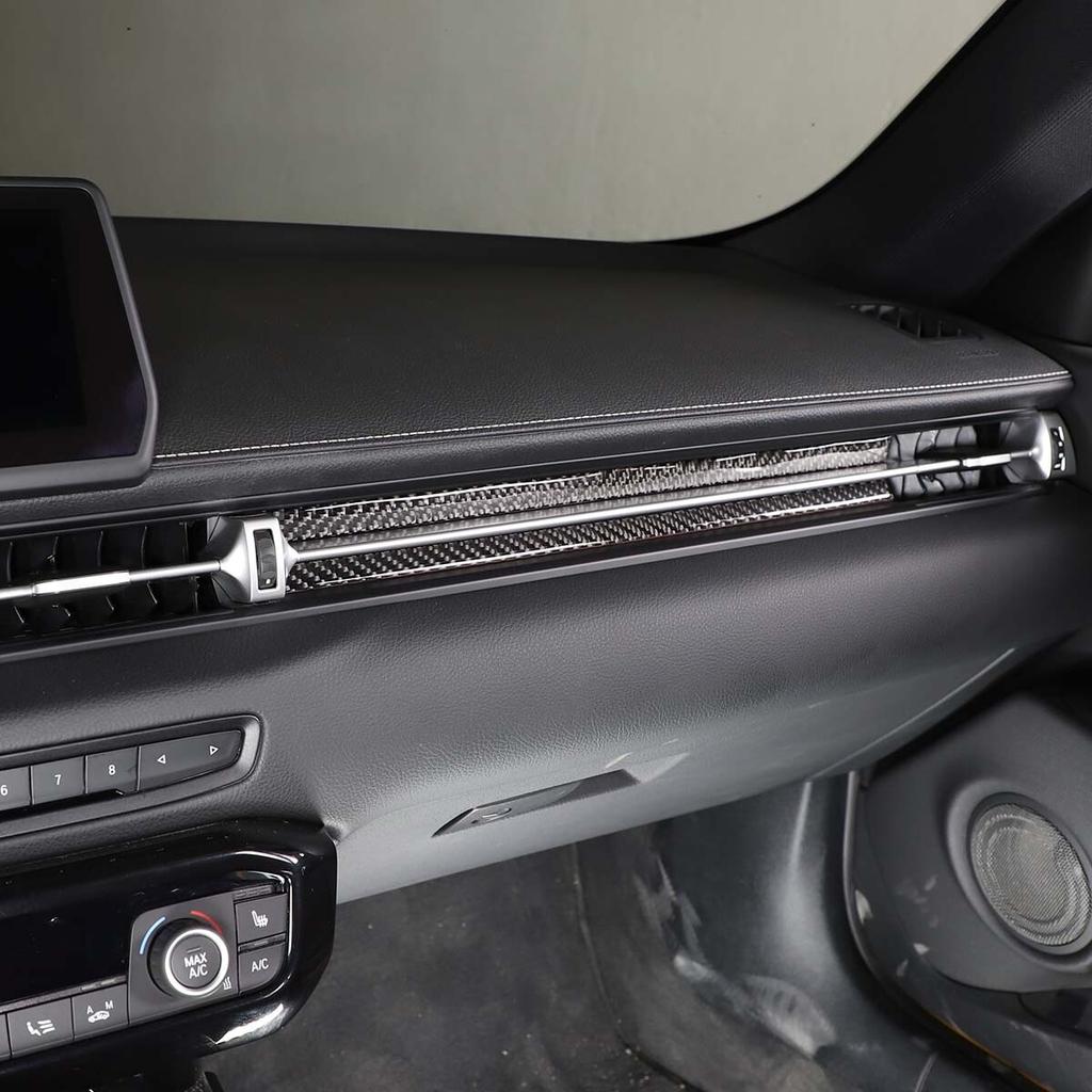 Carbon Fiber Co-pilot Position Dashboard Trim Cover For Toyota Supra19-24