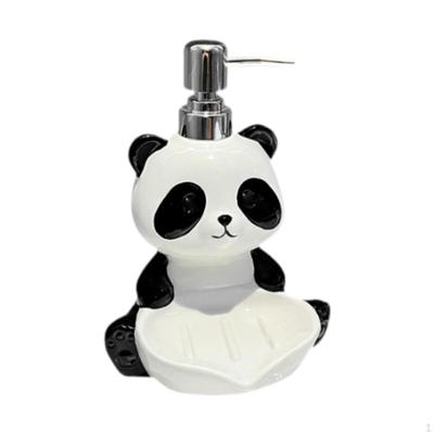 Panda Soap Dispenser with Integrated Dish, Function Pump Bottle