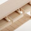 1:12 Miniature Table European Style Rectangular Table with 3 Drawers Wooden Dollhouse Furniture for Doll House Living Room Decor