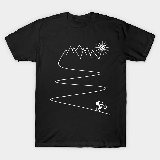Men Black Print T-shirt Mountain Bike Cycling Gift Cyclist Mountain Biker Mountains No-Cut Transfer Paper Print Cotton Tshirt... S разноцветный