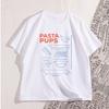 T-shirt Pasta Pups Donna Unisex Divertente Dachshund Magliette Cibo Italiano Manica Corta T-shirt Casual Girocollo Manica Corta