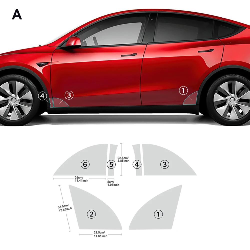 TPU Protective Rear Bar Film for Tesla Model 3 Highland 2024 Model Y - 2024 Extended Door Bumper Lamp Invisible Car PPF Model Y 2020-2024