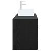 Bathroom Furniture Set 2 Pcs Black Oak Engineered Wood