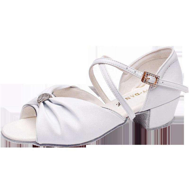 Girls Dance Shoes White Children Ballroom Latin Dance Shoes Soft Women Ladies Girls Tango Dance Shoes Salsa Sandal Dropshipping