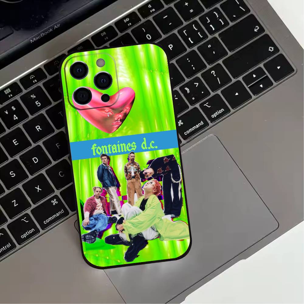 Fontaines DC Romance Cool  Phone Case For iPhone 17,16,15,14,13,12,11 Plus,Pro Max,XS,Soft Silicone Black Cover iPhone15pro