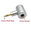 HIFI Angle 4.4 Balanced Earphone Adapter For SONY, Music Players- DIY Design 4.4Mm Female To 2.5Mm 4Pole/3.5Mm 3Pole Male Plug