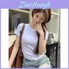 Plain Color Short Sleeve T Shirt For Women Summer Breathable Cotton Slim Fit Casual Top
