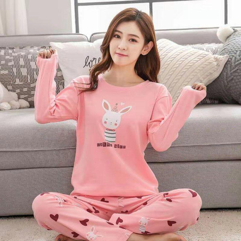 Women's Autumn/Winter Pajama Set: Cute, Girlish Long-Sleeve, Loose, Casual Homewear