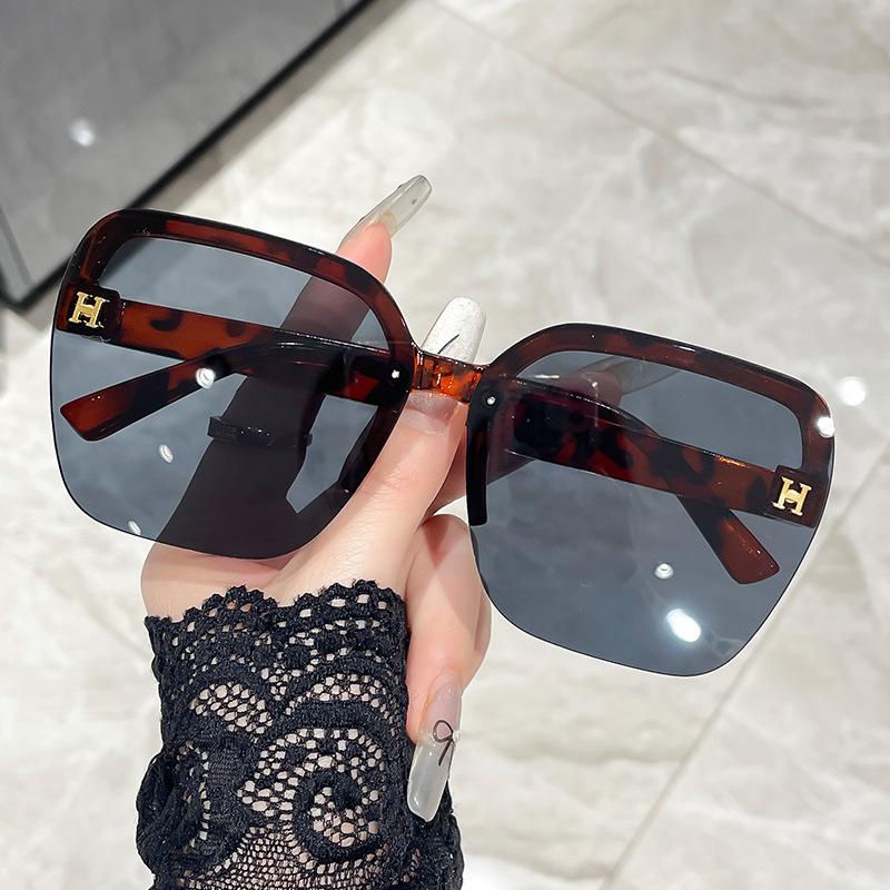 Okulary przeciwsłoneczne H Half Frame Advanced Sense Sunscreen Thin High Definition, małe pachnące, wiatroszczelne, chroniące przed promieniowaniem ultrafioletowym