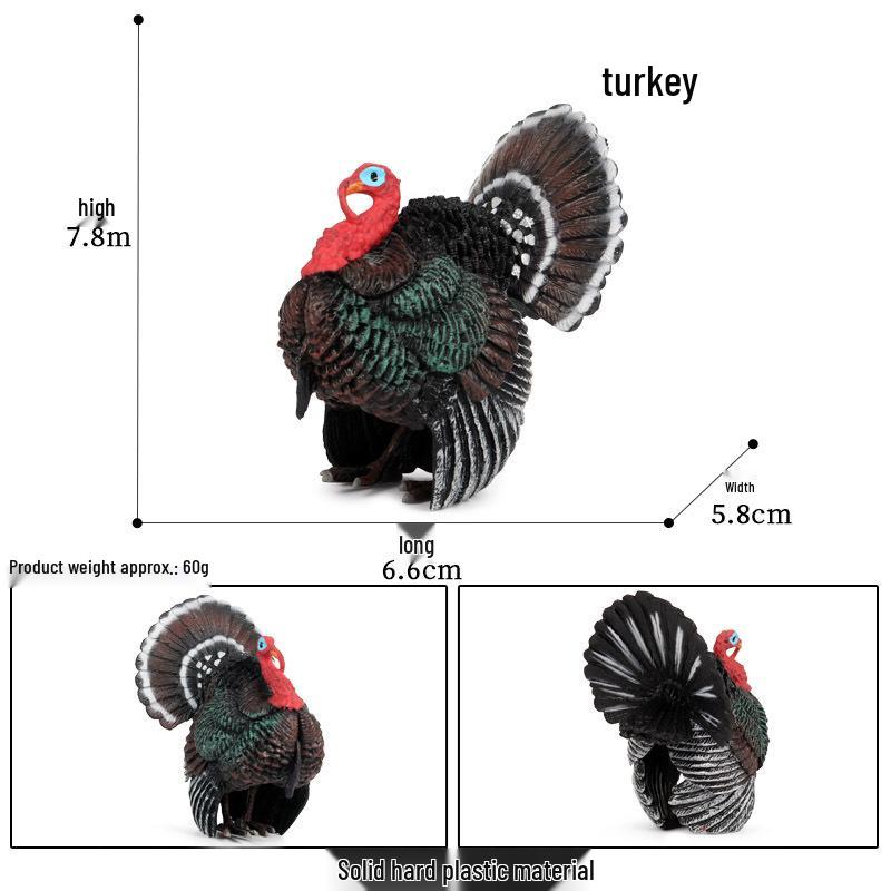 Wild Safari Animal Figurines: Giraffe, Elephant, Rhinoceros, Brown Bear, Tiger, Lion, Leopard, Hippopotamus - Solid Cognitive Toys