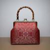 Handmade gold bag bamboo handle brocade cheongsam mouth gold bag handbag