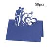 50 stk/sett Kort MR MRS Stil Bryllup La-serkuttet Dekor Bordkort Bordplassering Navnekort for Bryllupsforlovelsesfest