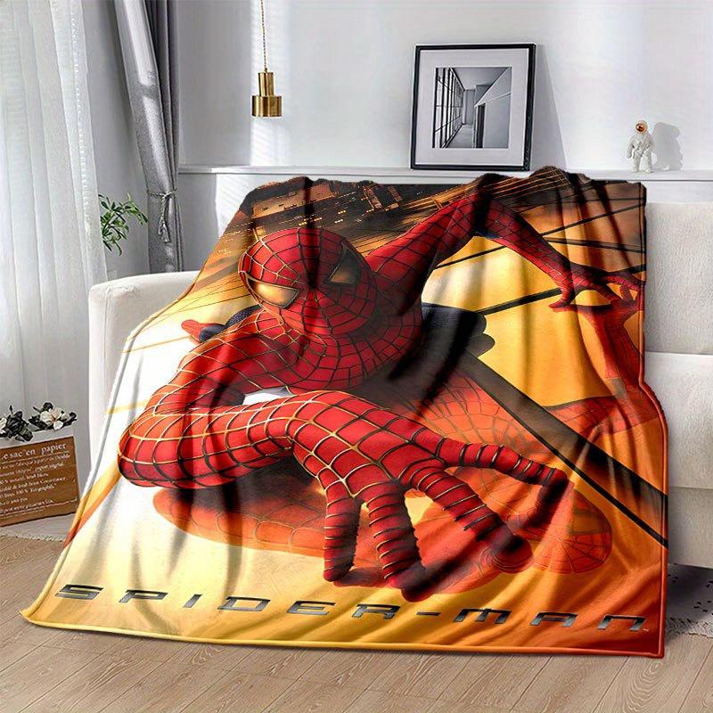 Spider-man Cute Printed Blanket Rectangular Soft Comfortable Modern Style Polyester