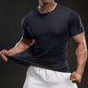 58883 Sommer 2025 American Casual Kurzarm Mode Sportlich Slim Elastisch Fitness Outdoor Rundhals T-Shirt Herren