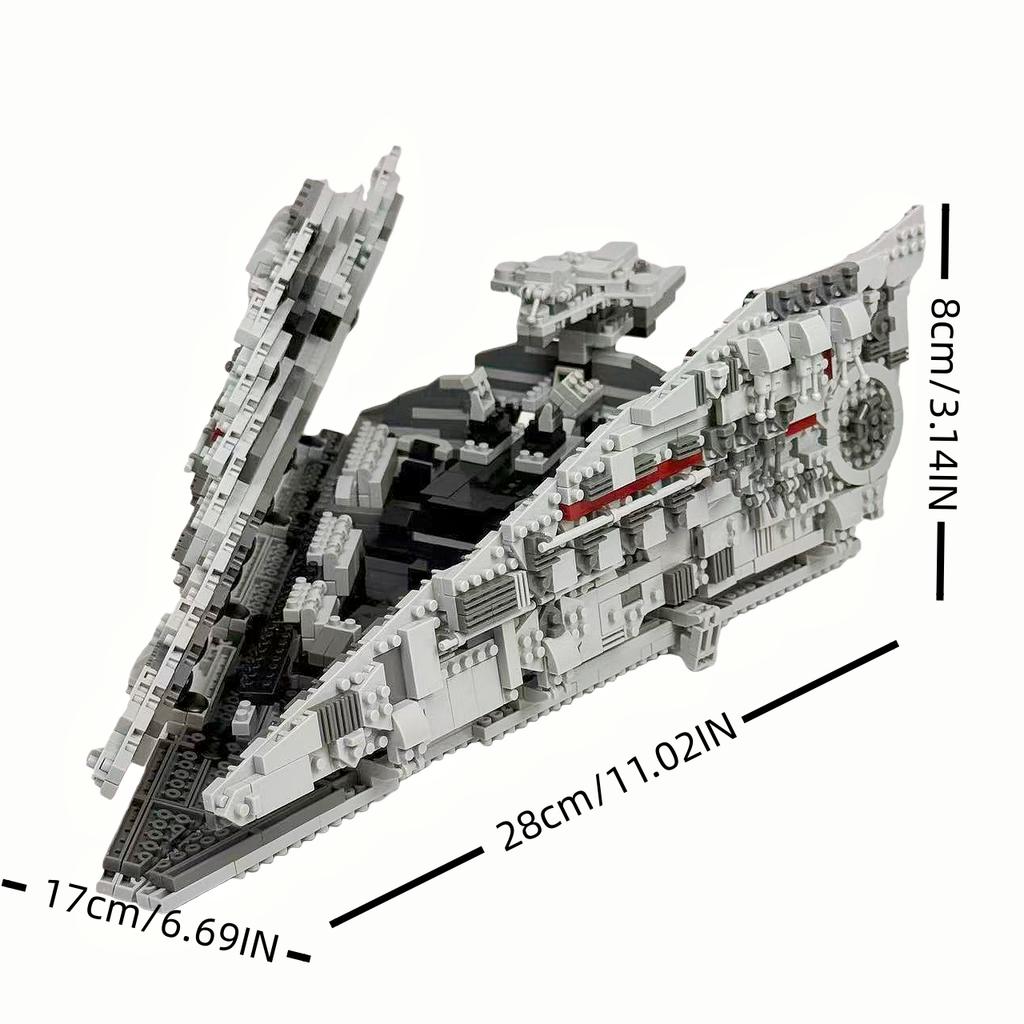 1029+/pcs sci-fi starship model, adult high difficulty building block set, collectible ornaments, high-end holiday gifts