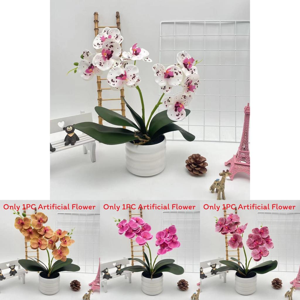 Artificial Phalaenopsis Flower Pot For Outdoor Garden Wedding Decor Photography Props And Home Decor