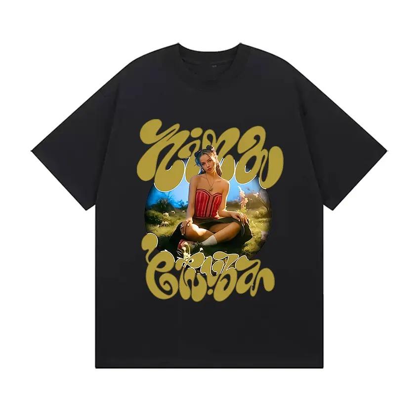 Nina Chuba Trasa Koncertowa 2026 Koszulka z Nadrukiem Męska Damska Odzież Hip Hop Krótki Rękaw Koszulki Retro Moda Bawełniana Koszulka Oversize