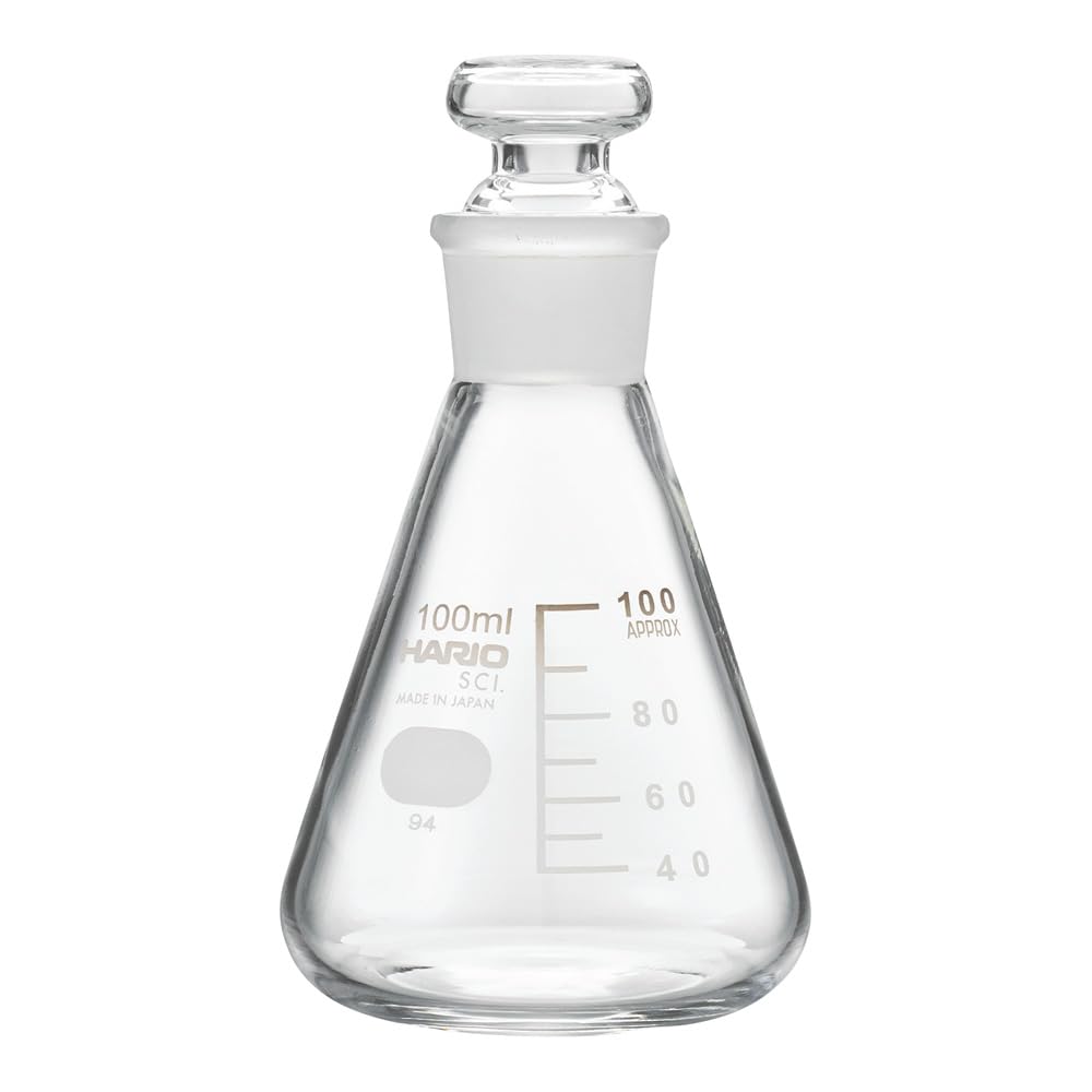 HARIO Stoppered Erlenmeyer Flask, 100ml (TS22) TSF-100-SCI