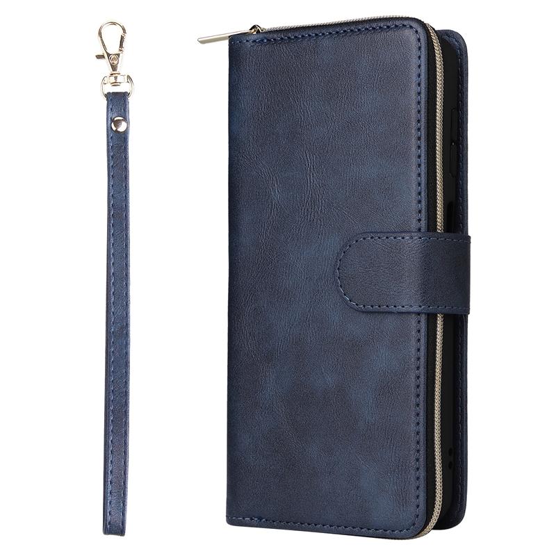 For Samsung Galaxy S23FE/S21FE/A13/A53/A23/M23/M13 Wallet Phone Case, Zipper Flip Card Holder Case Pouch for iPhone 15