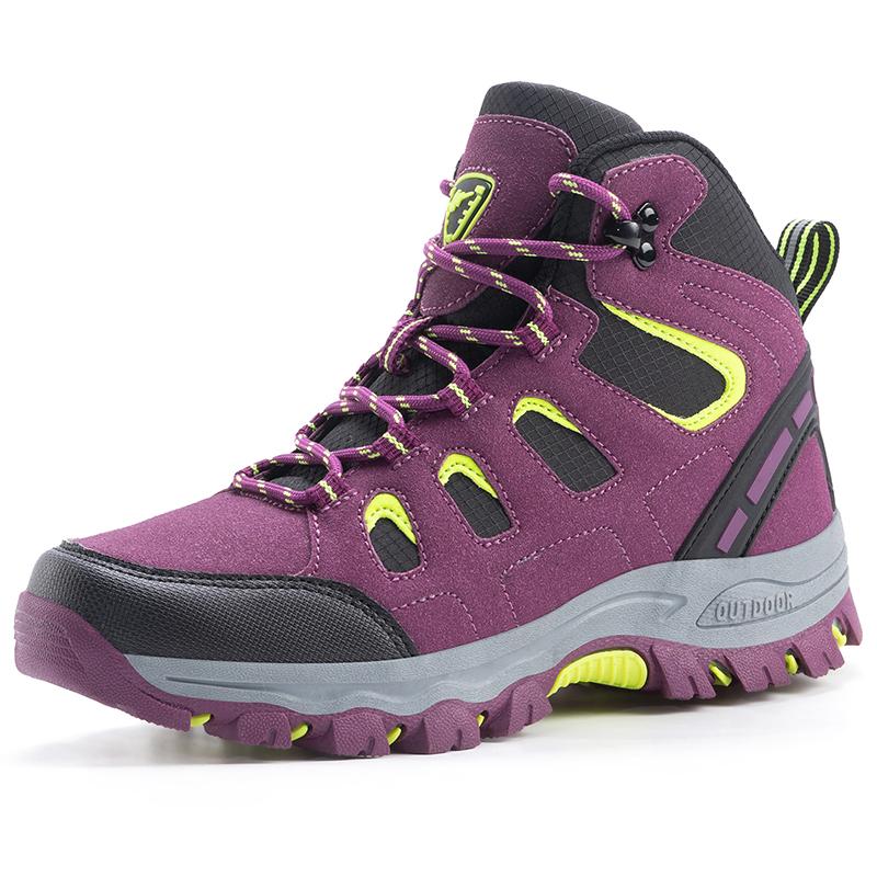 TUINANLE Men's High-Top Non-Slip Hiking Shoes Women Hiking Outdoor Wear-Resistant Platform Travel Shoes