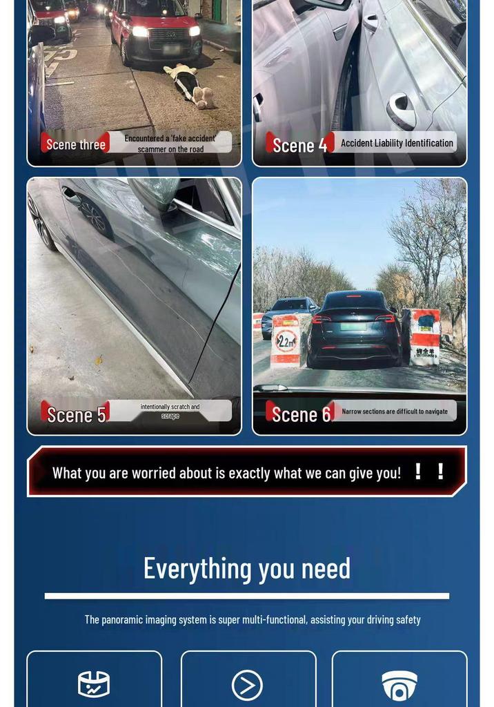 360° Panoramic Image System for Hongqi H5/H6/EQM5/HQ9 with Integrated Driving Recorder