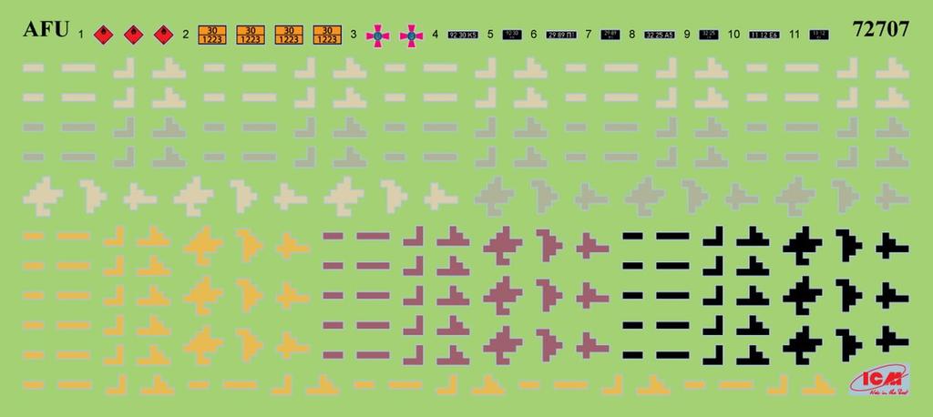 ICM 1/72 Scale Ukraine URAL-43203 Military Box Truck Plastic Model Kit 72709