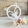 Silicone Mould for Circular Elk Pendant Making Handmade Christmas Themed Decoration Mould Holiday Wall Hangings Mould