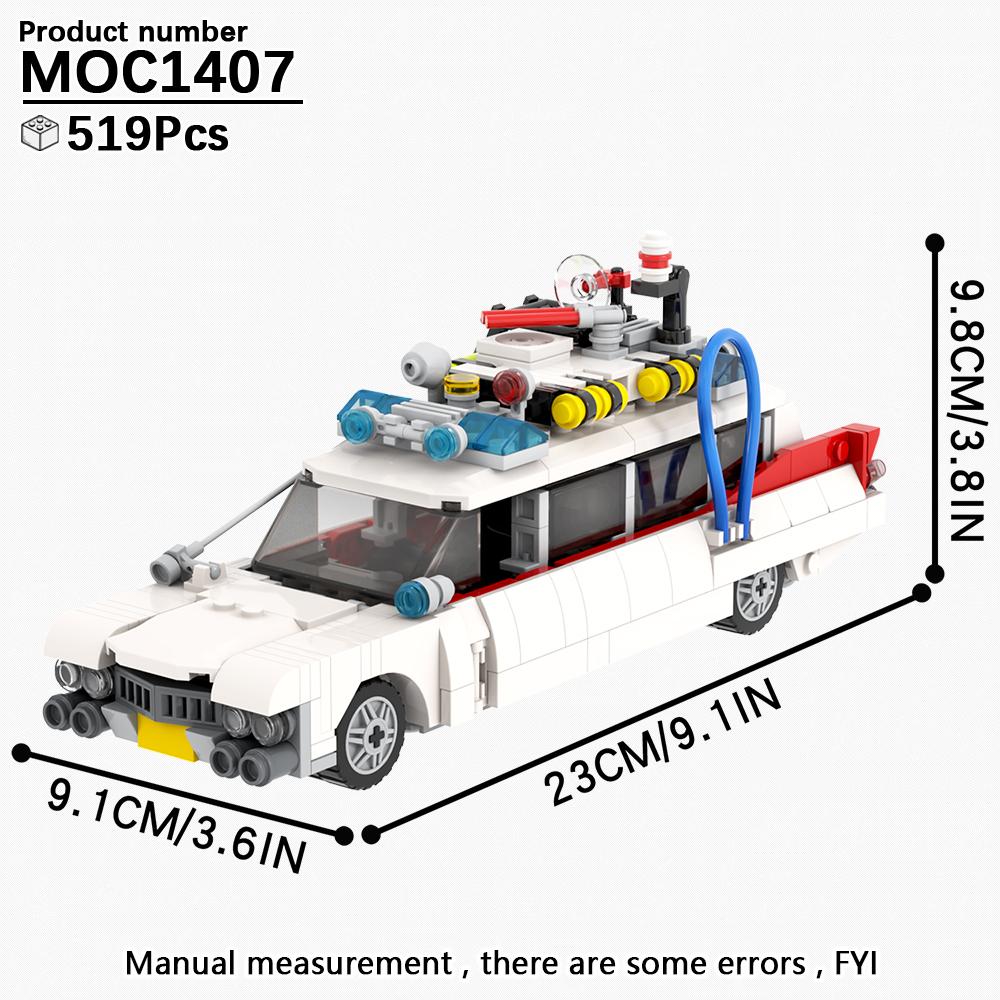 MOOXI Horror Movie Series MOC Bricks Car BrickHeaded Model Set DIY Building Block Kids Education Toys For Children Birthday Gift