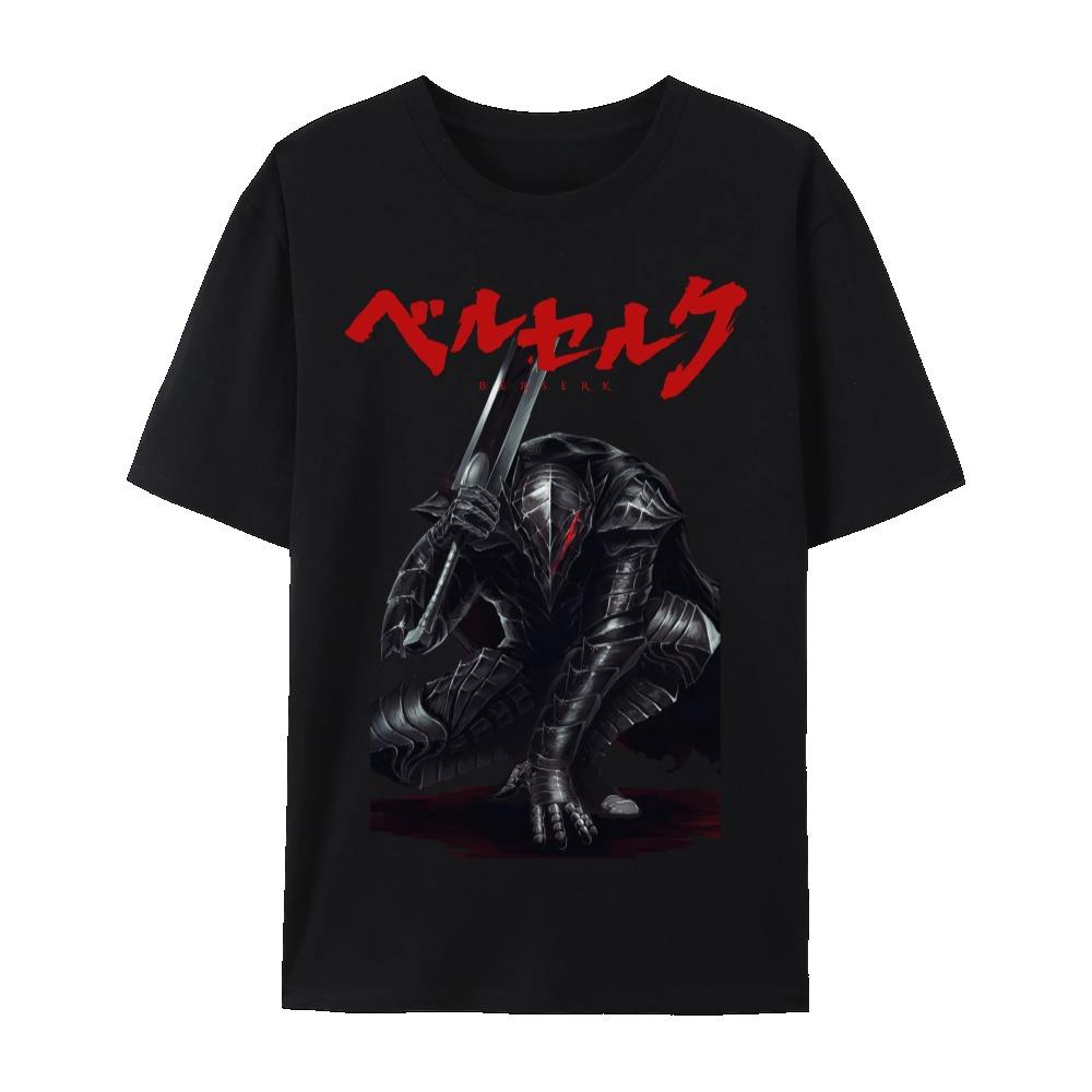 Tricou Grafic din Bumbac Berserk Gess & Griffith, Anime Japonez Unisex Mânecă Scurtă Gât Rotund