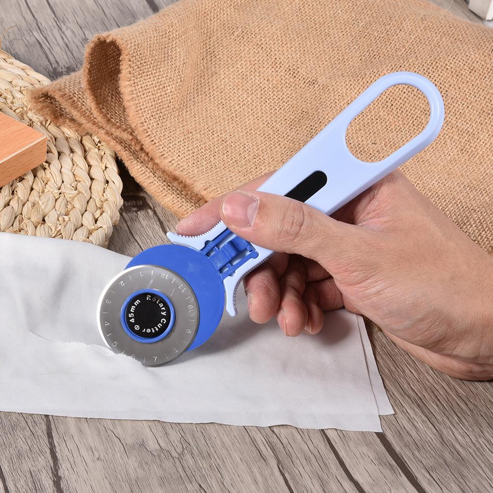 Roller Round Rotary Cutter Knife Cloth Tool Craft Tools Sewing Accessories Blue 45mm