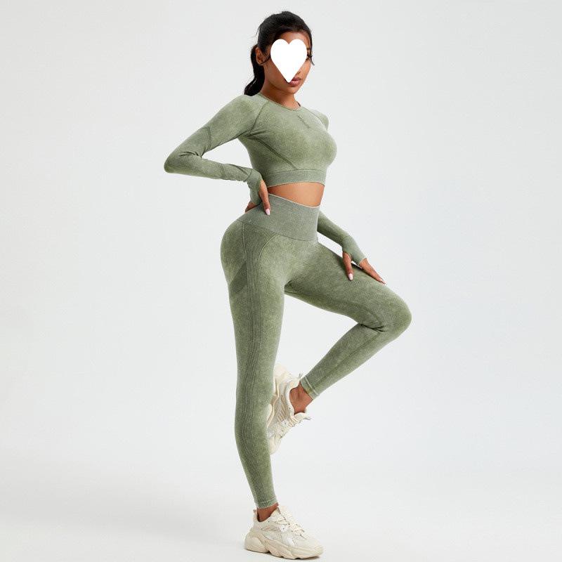 Set Sportvarslavil Slimming cu Talie Înaltă - Mânecă Lungă, Ascunde Imperfecțiunile, Accentuează Formele, Stil European-American, Ținută Fitness.