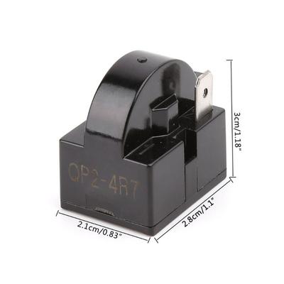 New 2x QP2-4R7 Start Relay for QP2-4.7 QP2-4.7G Refrigerator PTC 4.7Ohm 1Pin Starter