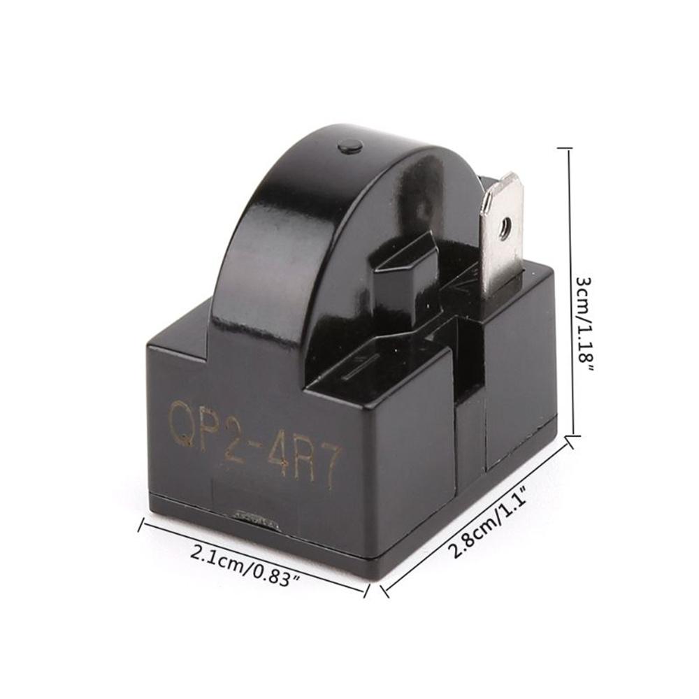 2x QP2-4R7 Start Relay for QP2-4.7 QP2-4.7G Refrigerator PTC 4.7Ohm 1Pin Starter