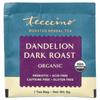 Teeccino Roasted Herbal Tea Dandelion Dark Roast Caffeine-Free 10 Tea Bags 60g (2.12 oz)