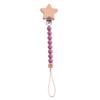 Pacifier Clip Babies Nipple Holder Pacifier Chain Dummy Holder Pacifier Clip Beech Wooden Star Pacifiers for babies Newborn Toys