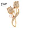 Decorative Collar Pin Women Alloy Brooch Pin Tulip Shape Lapel